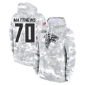 Punc A.Falcons #70 Jake Matthews Player Arctic Camo Salute to Service Limited Hoodie Stitched Jerseys