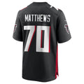 Punc A.Falcons #70 Jake Matthews Player Black Home Game Stitched Jerseys