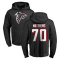 Punc A.Falcons #70 Jake Matthews Player Black Salute to Service Hoodies Stitched Jerseys