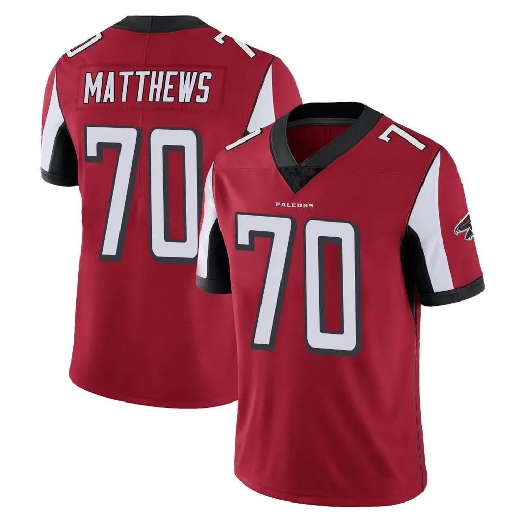 Punc A.Falcons #70 Jake Matthews Player Red Color Vapor Untouchable Limited Home Game Stitched Jerseys