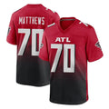 Punc A.Falcons #70 Jake Matthews Player Red Home Game Stitched Jerseys