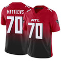Punc A.Falcons #70 Jake Matthews Player Red Vapor F.U.S.E. Limited Stitched Jerseys