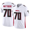 Punc A.Falcons #70 Jake Matthews Player White Vapor F.U.S.E. Limited Stitched Jerseys