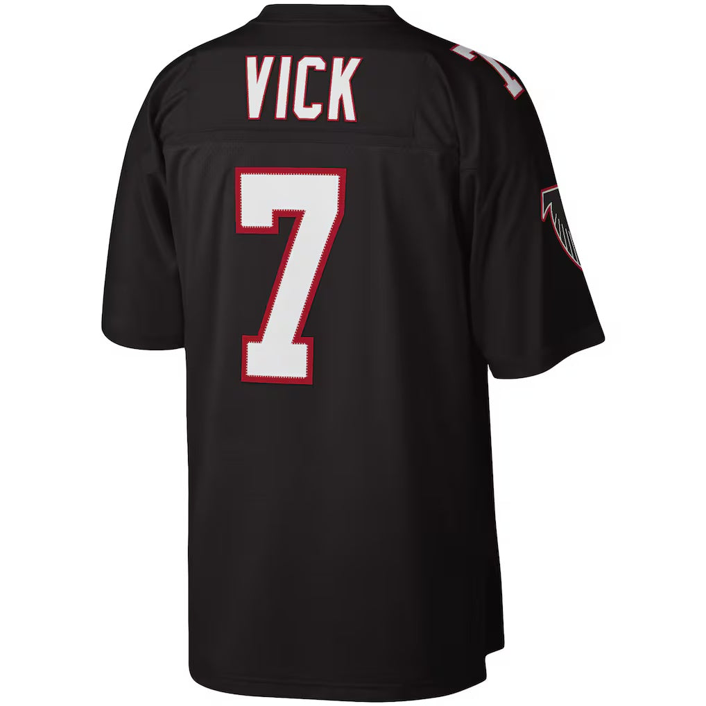 Punc A.Falcons #7 Michael Vick Mitchell & Ness Black Legacy Replica Stitched Jerseys