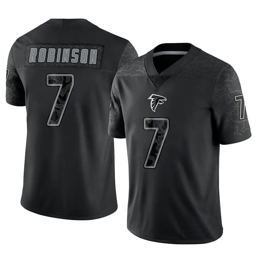Punc A.Falcons #7 Bijan Robinson Player Black RFLCTV Limited Stitched Jerseys