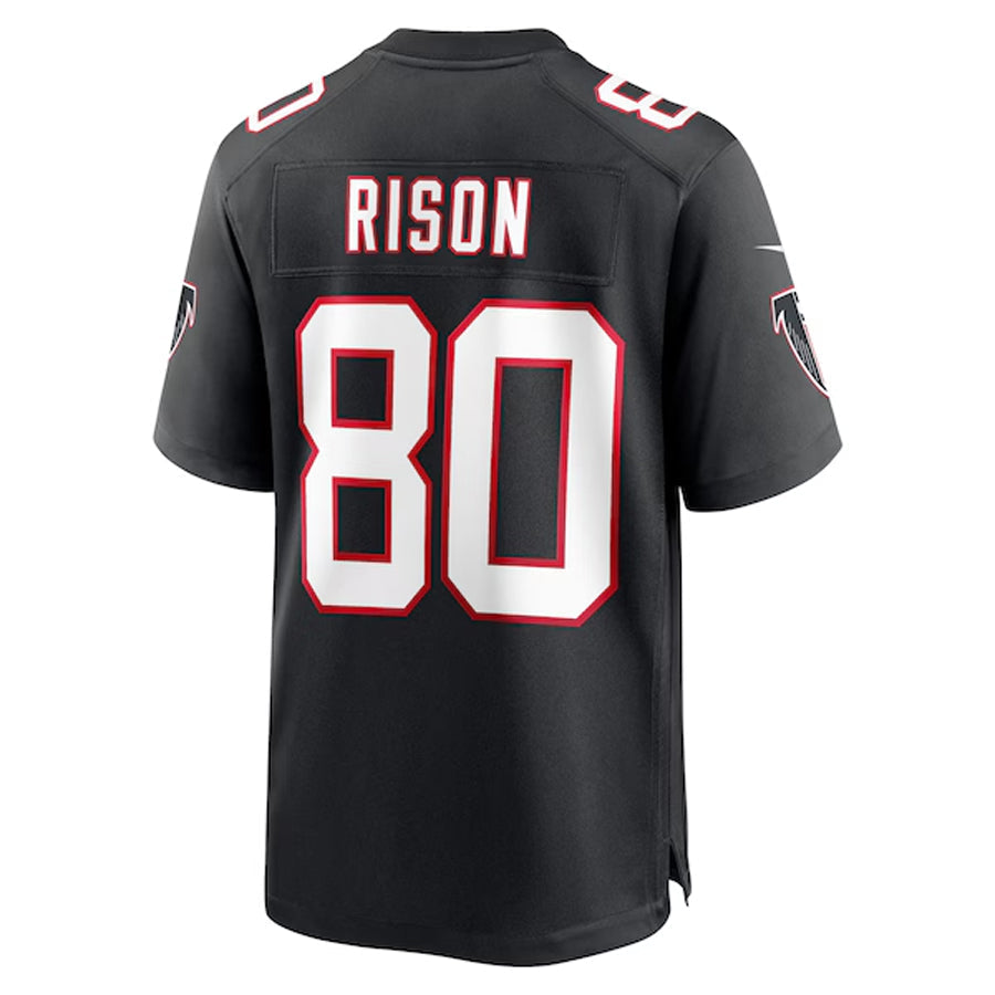 Punc A.Falcons #80 Andre Rison Player Black Throwback Limited Home Game Stitched Jerseys