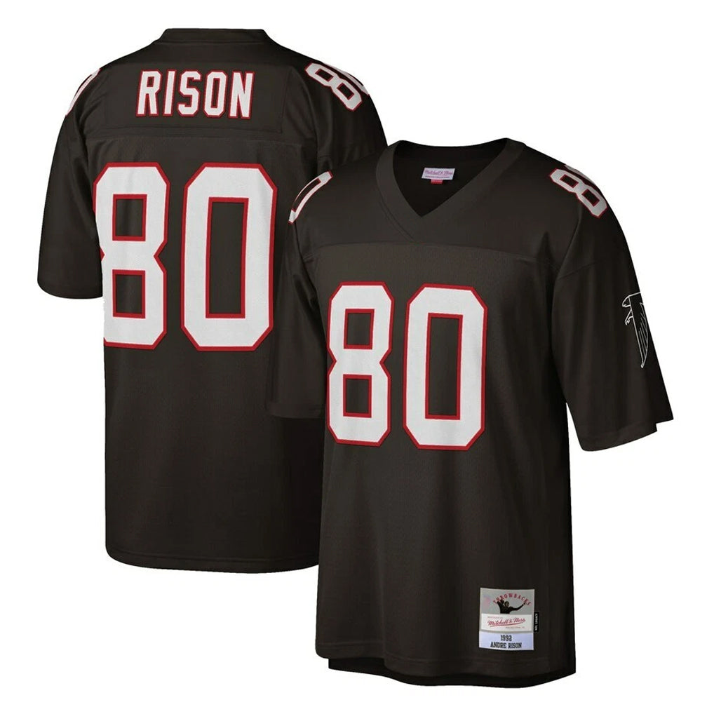 Punc A.Falcons #80 Andre Rison Player Mitchell & Ness Black 1992 Legacy Stitched Jerseys