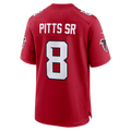 Punc A.Falcons #8 Kyle Pitts Sr. Red Game Stadium Jerseys