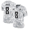 Punc A.Falcons #8 Kyle Pitts Player Arctic Camo Salute to Service Limited Stitched Jerseys