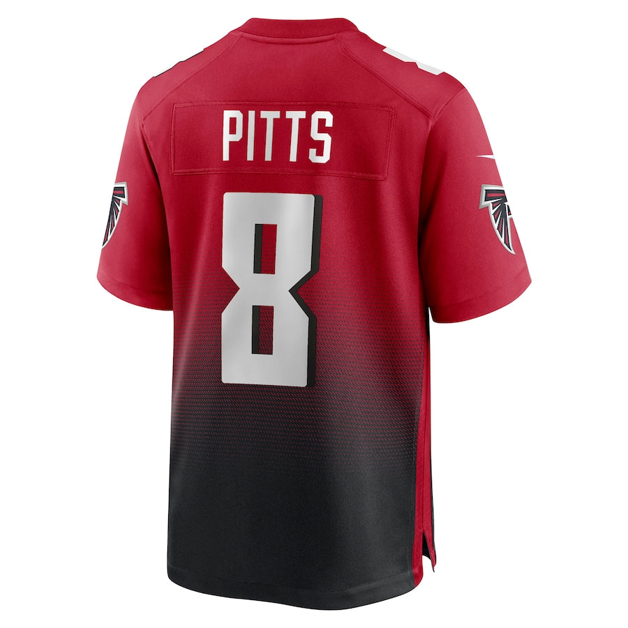Punc A.Falcons #8 Kyle Pitts Sr. Player Red Home Game Stitched Jerseys