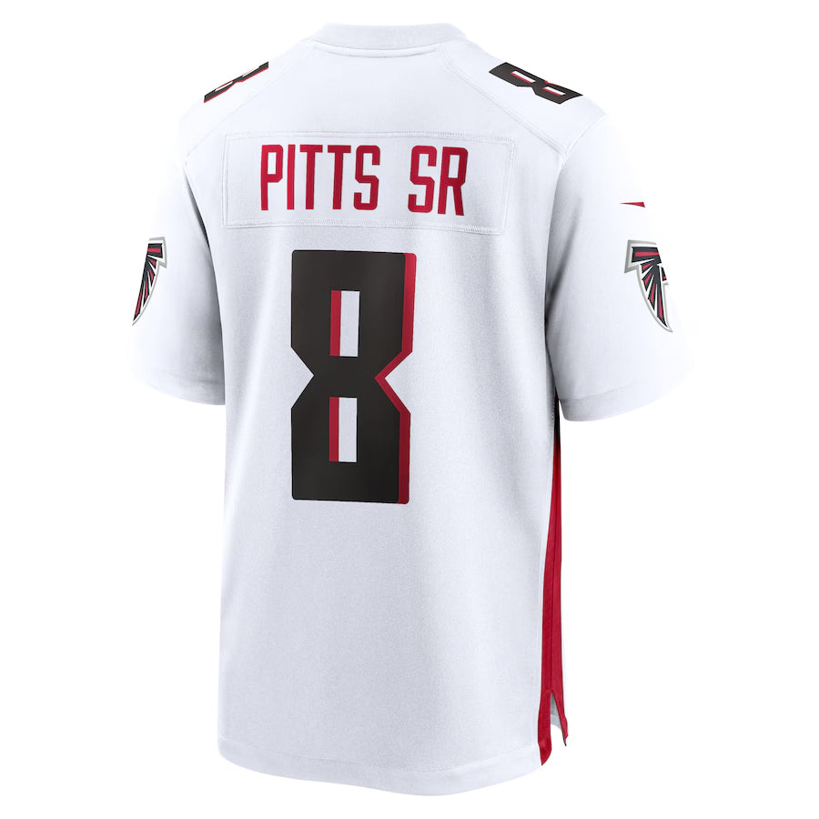 Punc A.Falcons #8 Kyle Pitts Sr. Player White Home Game Stitched Jerseys