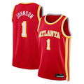 Punc A.Hawks #1 Jalen Johnson Red Swingman Jerseys - Icon Edition