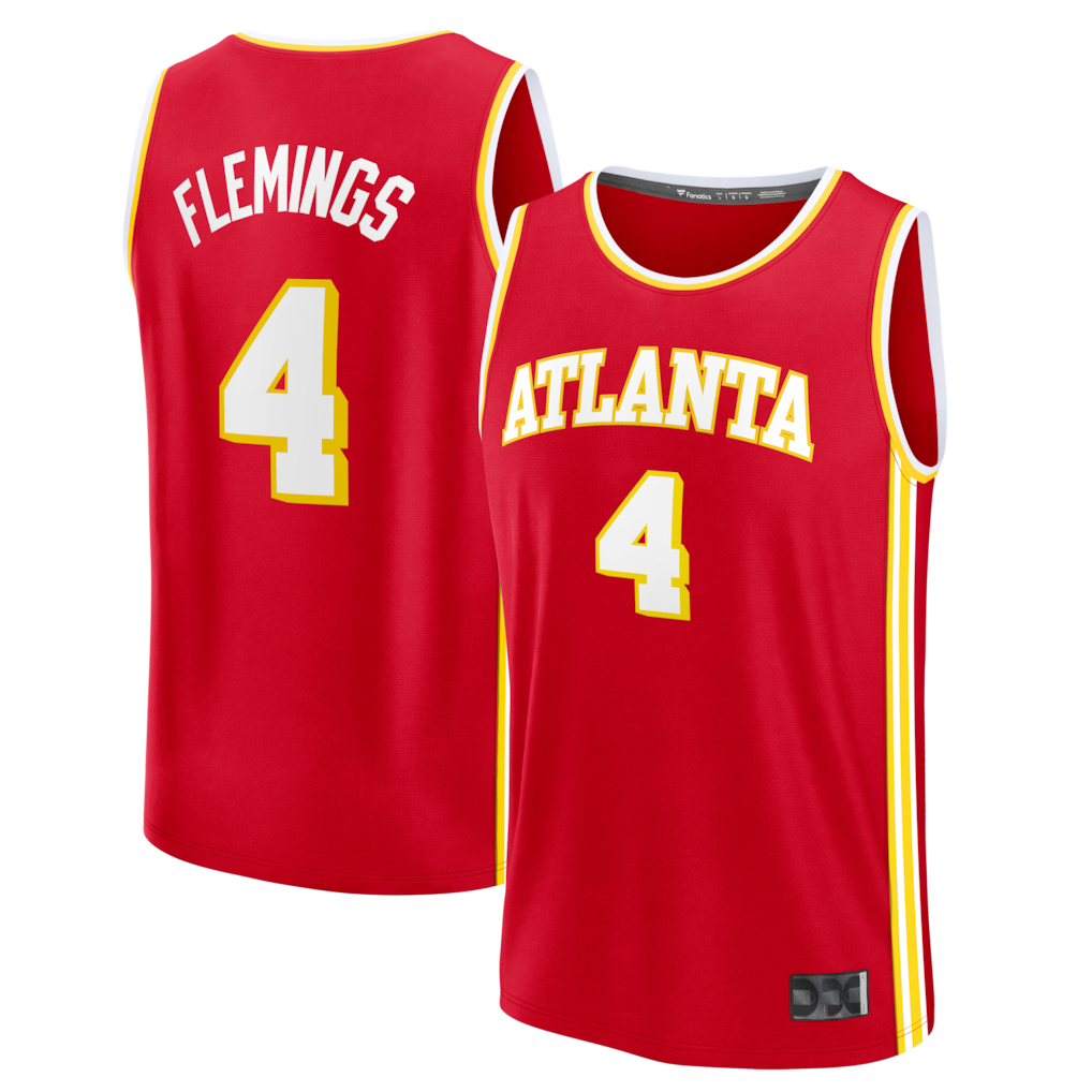 Punc A.Hawks #4 Kingston Flemings Red 2026 Draft First Round Pick Fast Break Jerseys - Icon Edition