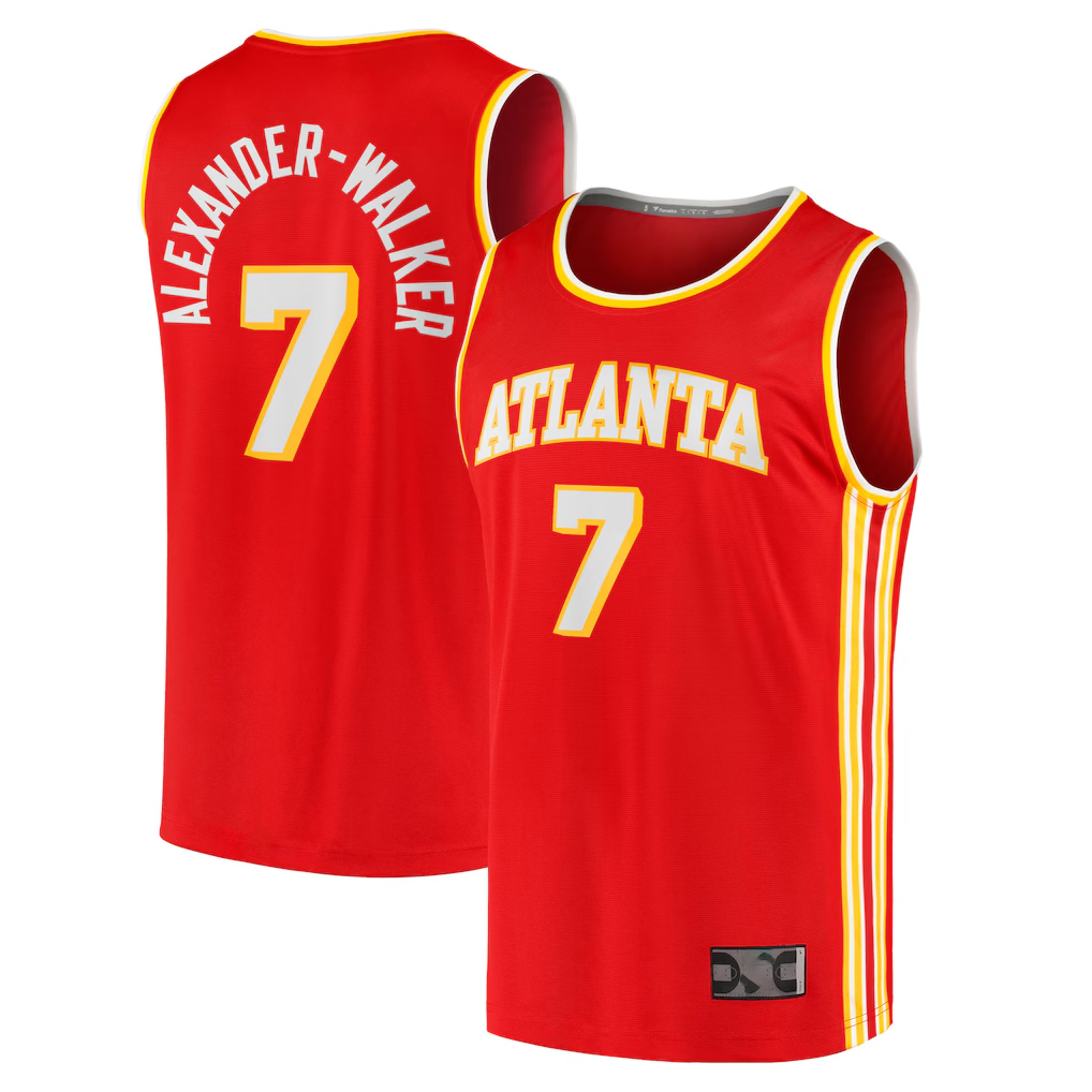 Punc A.Hawks #7 Nickeil Alexander-Walker Red Fast Break Replica Jerseys - Icon Edition