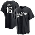 Punc Athletics #16 Nick Kurtz Player Black Game Stitched Jerseys