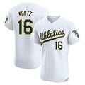 Punc Athletics #16 Nick Kurtz Player White Elite Road Stitched Jerseys
