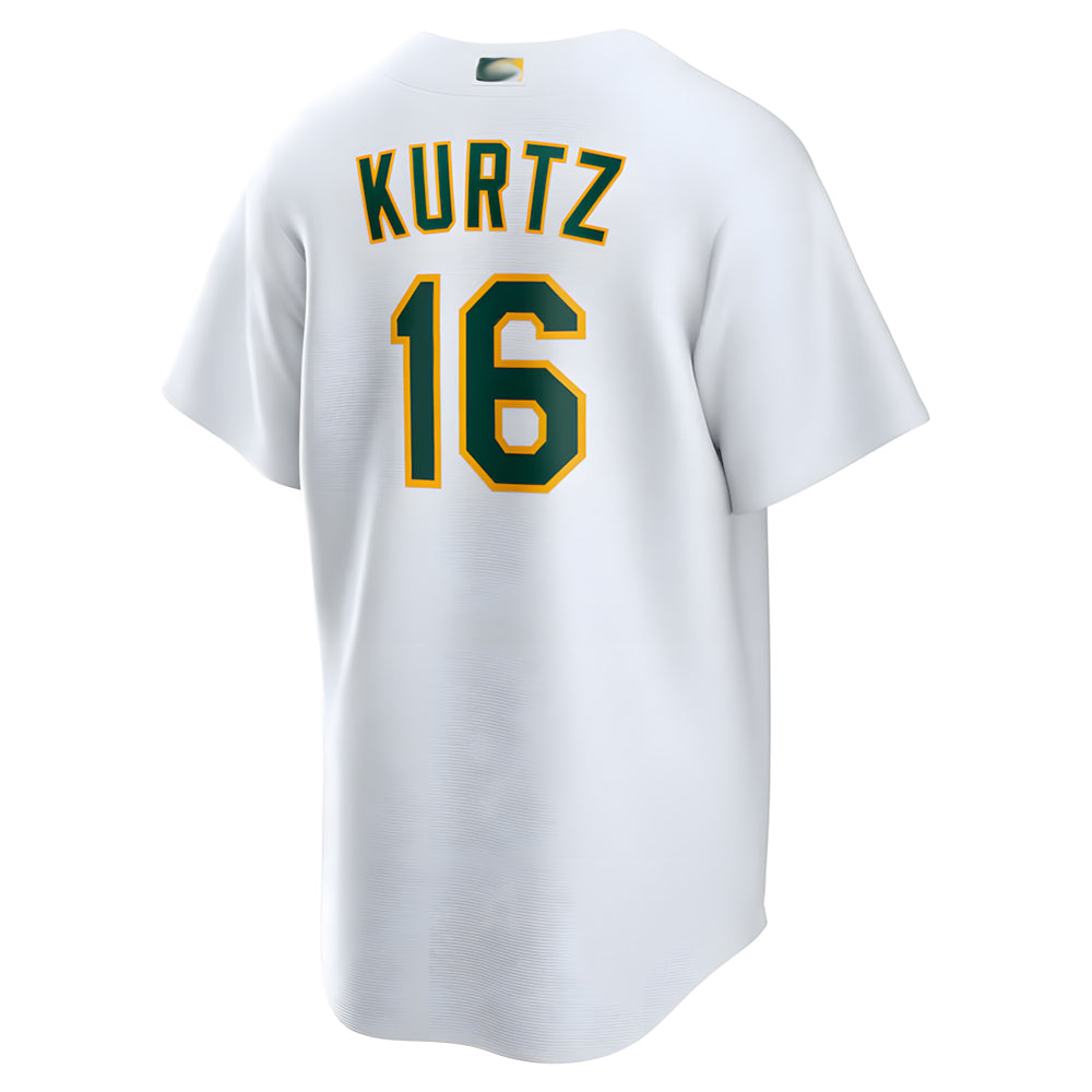 Punc Athletics #16 Nick Kurtz Player White Home Game Stitched Jerseys