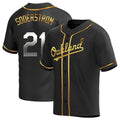 Punc Athletics #21 Tyler Soderstrom Player Black Golden Replica Alternate Stitched Jersey