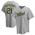 Punc Athletics #21 Tyler Soderstrom Player Gray Replica Road Stitched Jersey