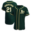 Punc Athletics #21 Tyler Soderstrom Player Green Authentic Alternate Stitched Jersey