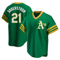 Punc Athletics #21 Tyler Soderstrom Player Green Replica Cooperstown Collection Stitched Jersey