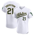 Punc Athletics #21 Tyler Soderstrom Player White Elite Home Stitched Jersey
