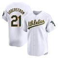 Punc Athletics #21 Tyler Soderstrom Player White Limited Home Stitched Jersey