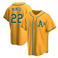 Punc Athletics #22 Jeff McNeil player Gold Replica Alternate Stitched Jersey
