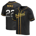 Punc Athletics #22 Jeff McNeil player Gold Replica Black en Alternate Stitched Jersey