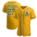 Punc Athletics #23 Shea Langeliers Player Gold Authentic Alternate Stitched Jerseys