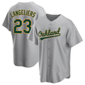 Punc Athletics #23 Shea Langeliers Player Gray Replica Road Stitched Jerseys