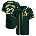 Punc Athletics #23 Shea Langeliers Player Green Authentic Alternate Stitched Jerseys