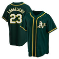Punc Athletics #23 Shea Langeliers Player Green Replica Alternate Stitched Jerseys