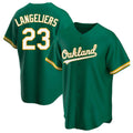 Punc Athletics #23 Shea Langeliers Player Green Replica Kelly Alternate Stitched Jerseys