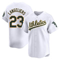 Punc Athletics #23 Shea Langeliers Player White Limited Home Stitched Jersey