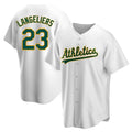 Punc Athletics #23 Shea Langeliers Player White Replica Home Stitched Jerseys