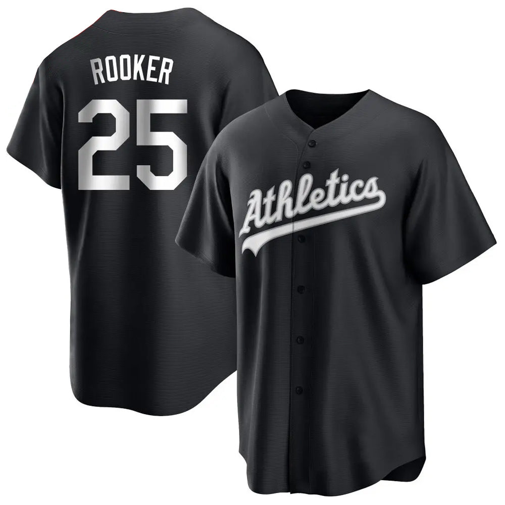 Punc Athletics #25 Brent Rooker Black Replica Game Personalized Jerseys