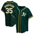 Punc Athletics #35 Rickey Henderson Player Green Replica Alternate Stitched Jersey