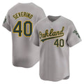 Punc Athletics #40 Luis Severino player Gray Limited Away Stitched Jersey