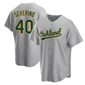 Punc Athletics #40 Luis Severino player Gray Replica Road Stitched Jersey