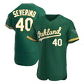 Punc Athletics #40 Luis Severino player Green Authentic Kelly Alternate Stitched Jersey