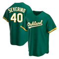 Punc Athletics #40 Luis Severino player Green Replica Kelly Alternate Stitched Jersey