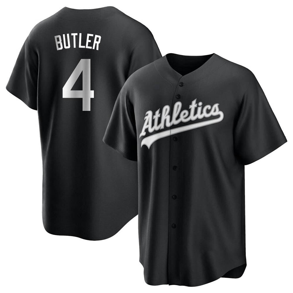 Punc Athletics #4 Lawrence Butler player Black&White Replica Alternate Stitched Jersey