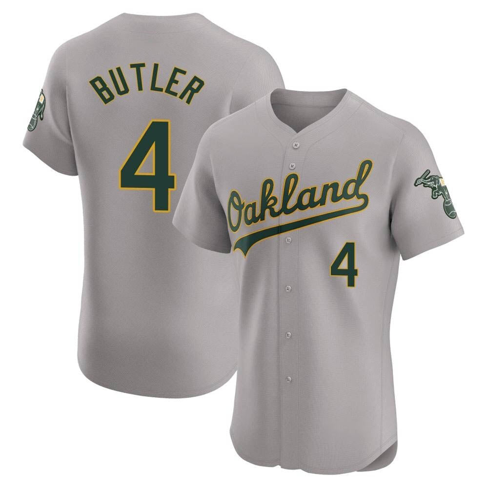 Punc Athletics #4 Lawrence Butler player Gray Elite Road Stitched Jersey