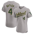 Punc Athletics #4 Lawrence Butler player Gray Elite Road Stitched Jersey