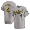 Punc Athletics #4 Lawrence Butler player Gray Limited Away Stitched Jersey