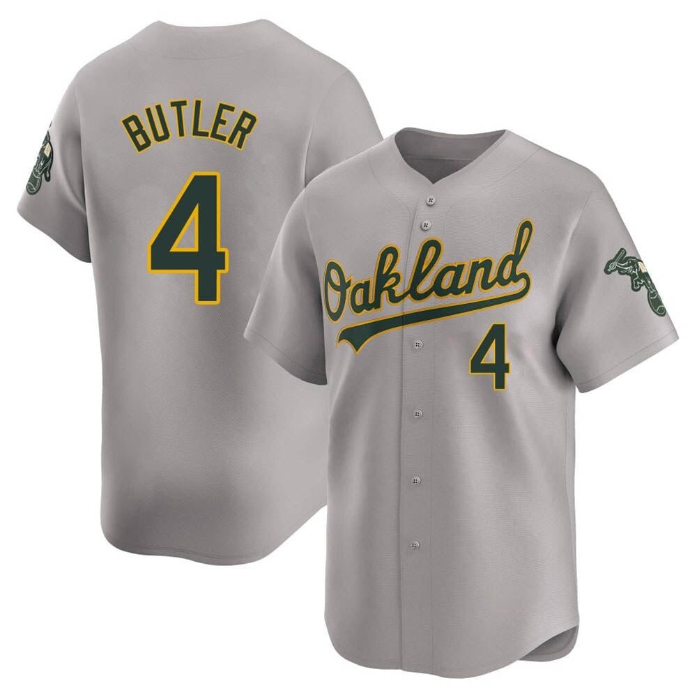 Punc Athletics #4 Lawrence Butler player Gray Limited Away Stitched Jersey