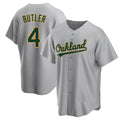Punc Athletics #4 Lawrence Butler player Gray Replica Road Stitched Jersey
