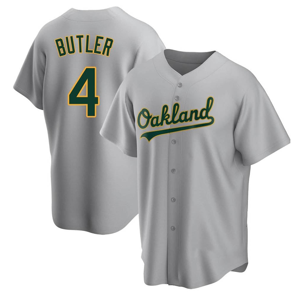 Punc Athletics #4 Lawrence Butler player Gray Replica Road Stitched Jersey