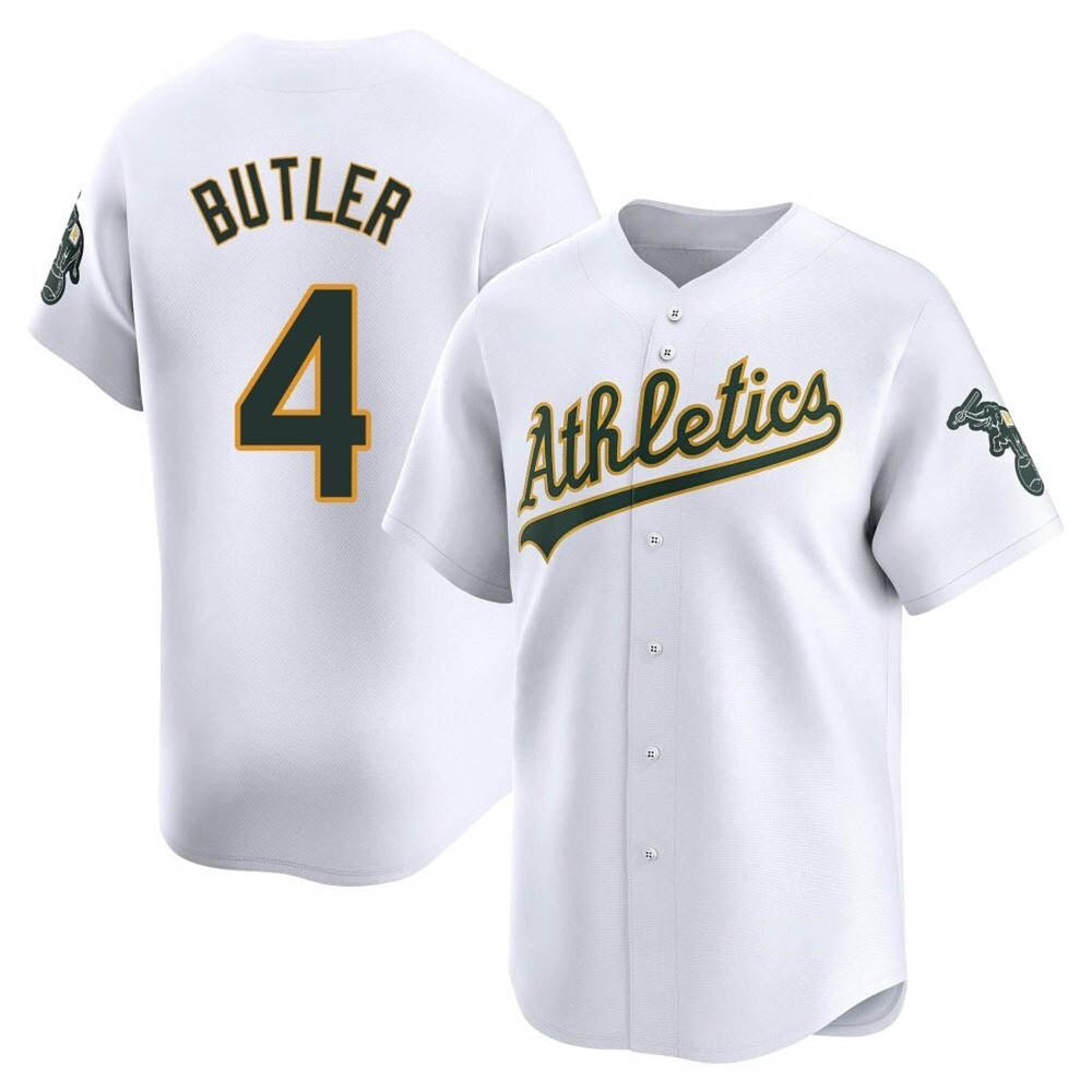 Punc Athletics #4 Lawrence Butler player White Limited Home Stitched Jersey
